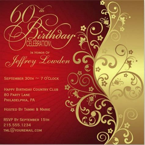 Find the best free elegant and classy birthday psd flyer designs. 28+ 60th Birthday Invitation Templates - PSD, Vector EPS ...