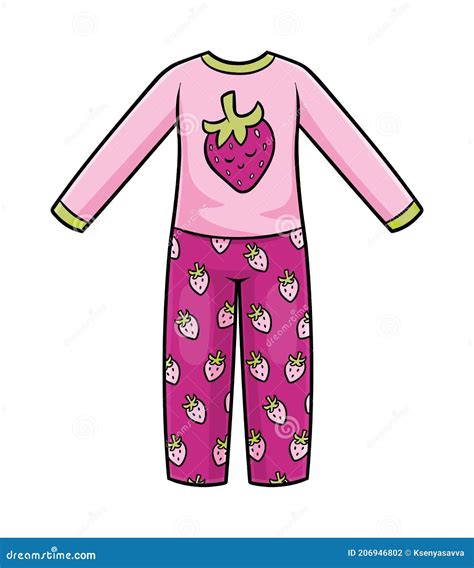 Ilustração Do Vetor De Desenho Animado Para Pijama Infantil Com Padrão