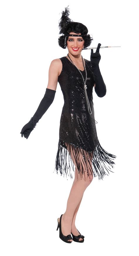 Roaring 20s Swingin Sequins Adult Gatsby Flapper Halloween Fancy Dress