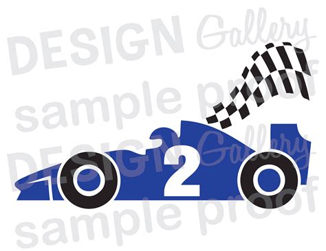 2 Race Car JPG png & SVG DXF cut file Printable