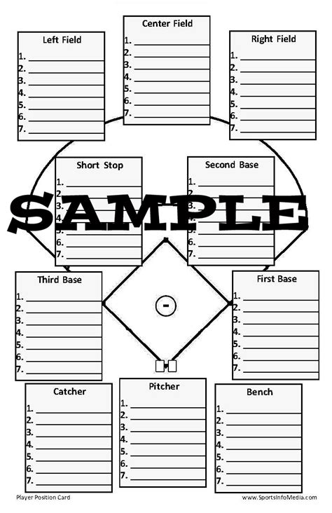 In the sport of baseball, each of the nine players on a team is assigned a particular fielding position when it is their turn to play defense. BALLCHARTS - Baseball Pocket Player Position Card