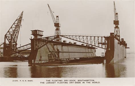 Edwardian Postcard By Fgo Stuart Of The Floating Dry Dock