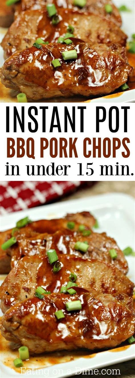 This recipe takes advantage of frozen pork chops by preparing them easily in an instant pot® with a flavorful mushroom gravy that the entire family will love. Easy Instant Pot BBQ Pork Chops | Recipe | Pork chops ...