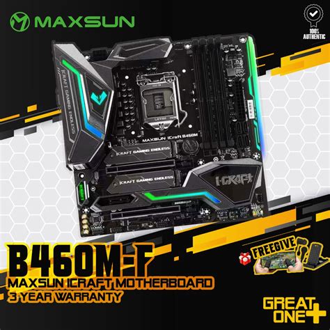 Maxsun Icraft B460m F M Atx Rgb Intel Socket Lga1200 Motherboard