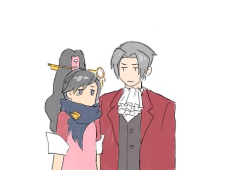 Miles Edgeworth And Kay Faraday Ace Attorney And 2 More Drawn By