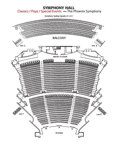 Seating Chart Phoenix Symphony Hall
