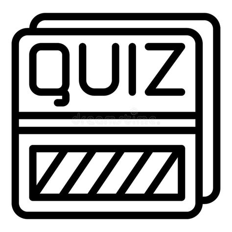 Quiz Test Icon Outline Vector Exam Show Stock Illustration