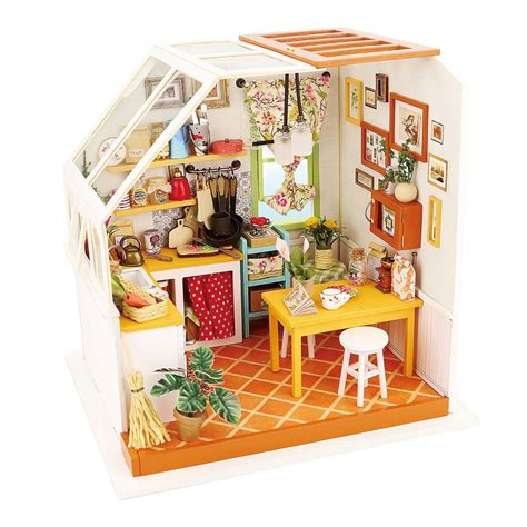 The most fashionable and detailed diy miniature handmade houses in the world. Robotime DIY Miniature Dollhouse Kit-DG105 Jason's Kitchen ...