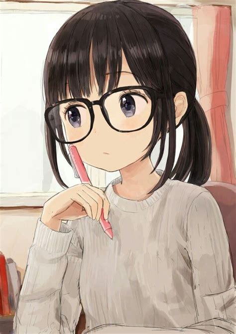 Cute Glasses Anime Girl Anime Girls