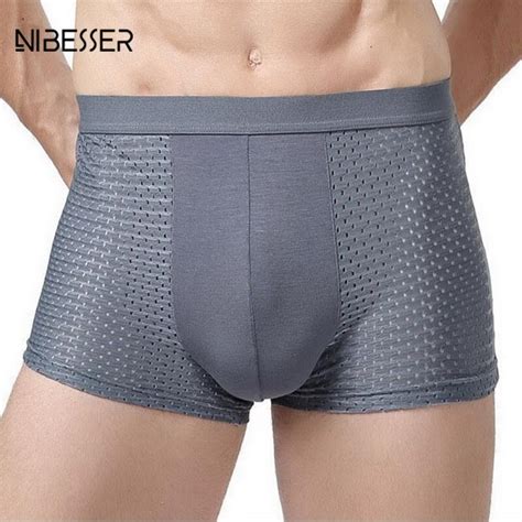 nibesser 3pcs modal boxer mesh breathable man panties solid underwear quick dry men s boxer