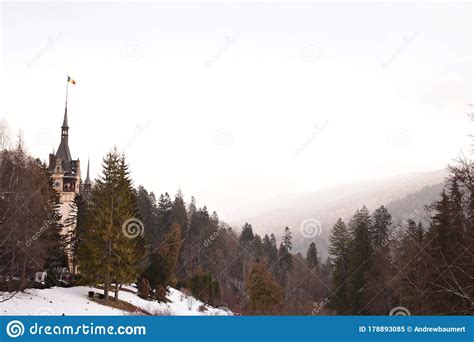 Winter Landscape From Peles Castle Sinaia Romania Stock Image Image