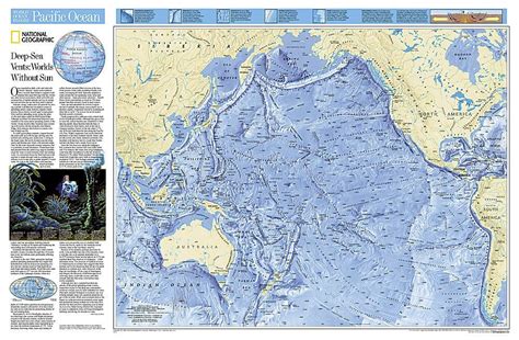 World Ocean Floor Pacific Tubed By National Geographic Maps National Geographic Maps