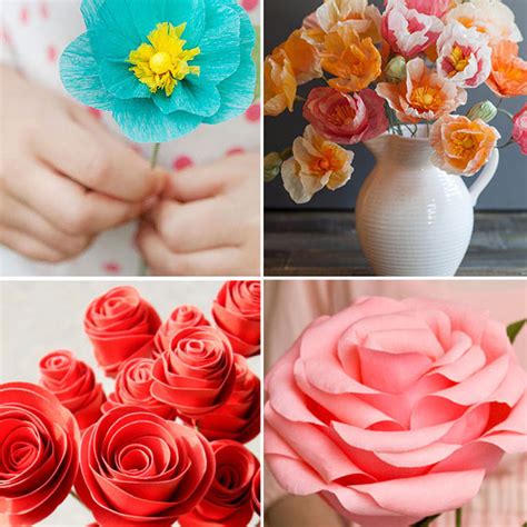 20 Diy Paper Flower Tutorials How To Make Paper Flowers