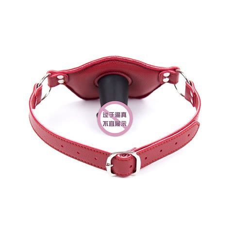 fetish bondage restraint pu leather mouth harness mask mouth gag strapon dildo mouth gag slave