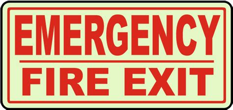 Emergency Fire Exit Sign A5143 By