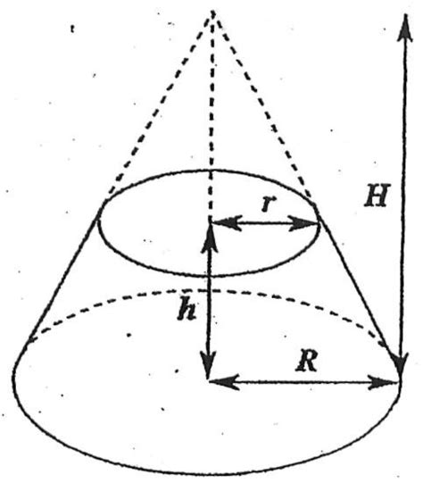 Comment Calculer Le Volume D Un Tronc De Cone - Probleme de volume : exercice de mathématiques de première - 253253