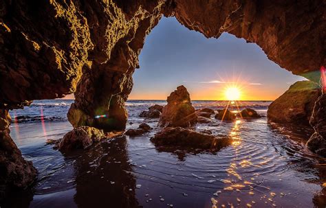 Nikon D810 Hdr Photos Malibu Sea Cave Sunset Dr Elliot Mcgucken