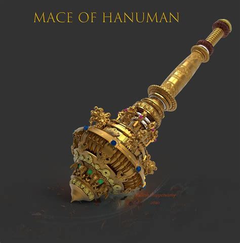 Artstation The Mace Of Hanuman Indian Mythology Powerful Weapon
