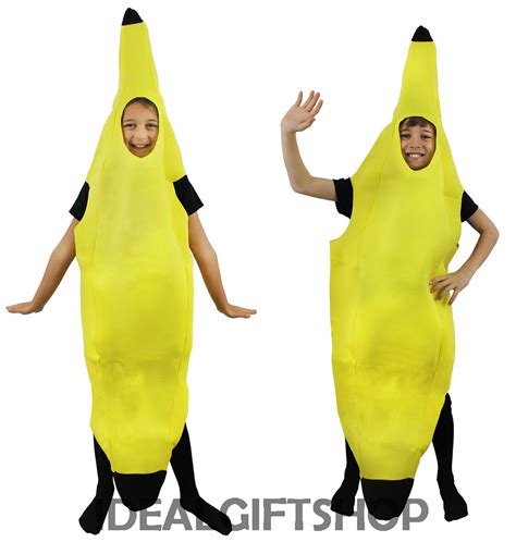 Kids Banana Fancy Dress Costume Child Fruit Boys Girls Ebay