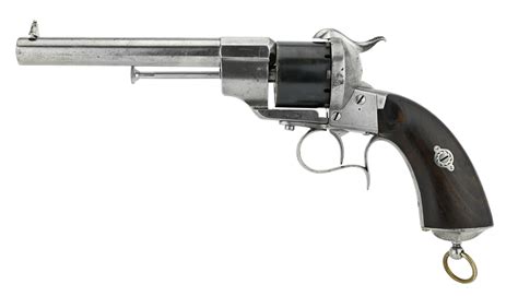 French Model 1854 Lefacheux 12mm Pinfire Revolver For Sale