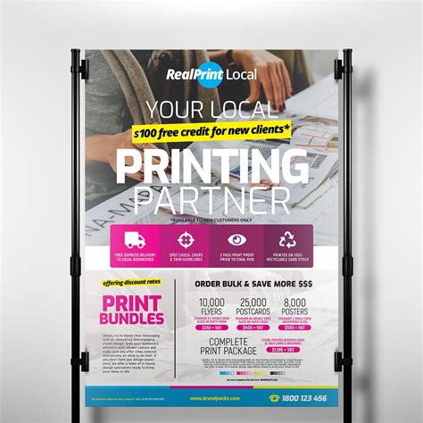 Print Shop Poster Banner Template Psd Ai And Vector Brandpacks