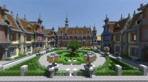 The map itself is finite—composed of 64×64×64 blocks—and the same world is generated every time. Minecraft Town Square | Minecraft houses, Minecraft houses ...