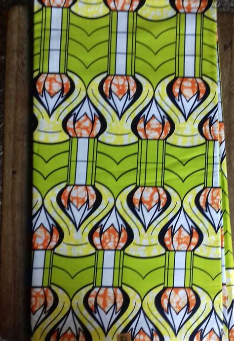 Lime Green Fabric African Print Ankara By AnkaraAfricanFabric