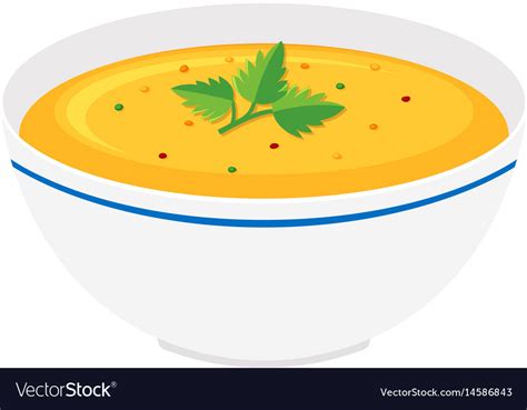Pumpkin Soup In Bowl Royalty Free Vector Image
