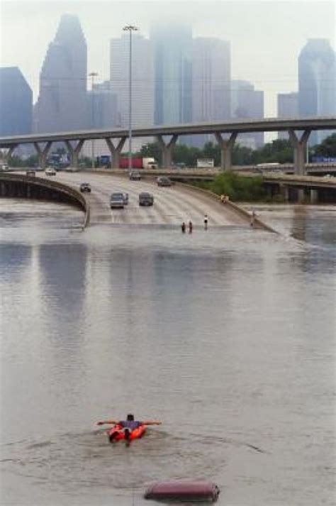 Floodwaters That Rose In The Wake Of Tropical Storm Allison Inundated