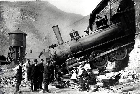Roundhouse Locomotive Crash Minturn 1913 Photograph By War Is Hell