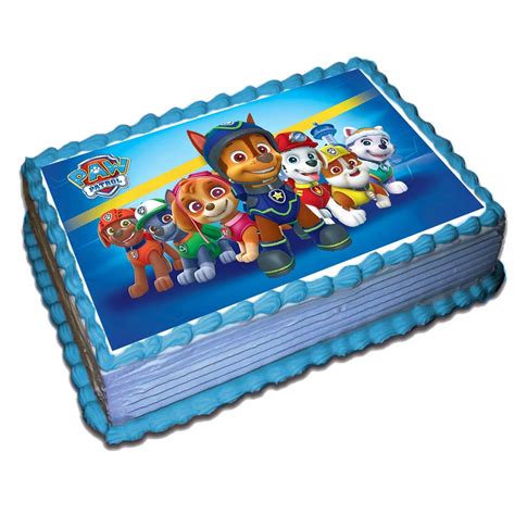 Paw Patrol Cake Topper Sheet Edible Frosting Photo Cake Decoration With