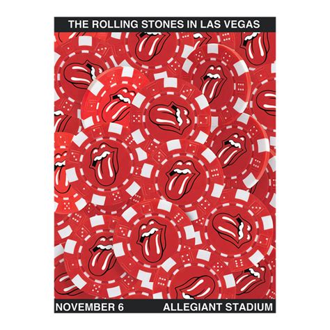 Las Vegas No Filter 2021 Tour Lithograph The Rolling Stones