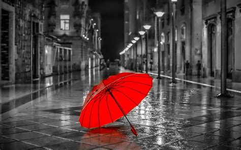 Abstractbeautifulrainred Umbrellacreative Discovered