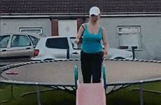 trampoline gif fail funny gifs fails woman slide epic big hilarious too drop heavy time fall