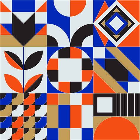 Retro Aesthetics In Abstract Pattern Design Composition Art Inspired