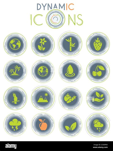 Nature Dynamic Icons Stock Vector Image And Art Alamy
