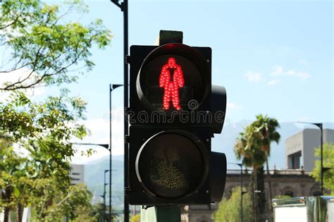 Traffic Light On City Street Road Rules Stock Image Image Of Symbol