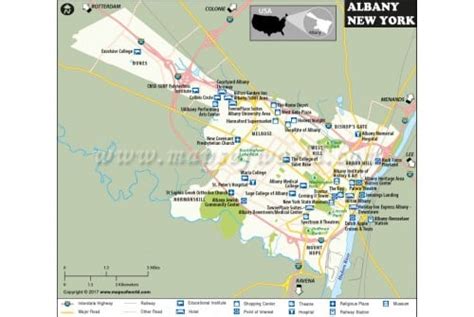 Buy Map Of Albany City Map New York