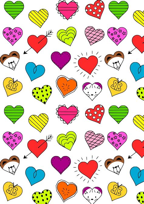 Colored Heart Printables To Download Our Free Coloring Pages Click On