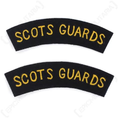 British Army Scots Guards Regiment Shoulder Titles Flashes Ww2