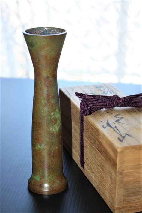 Japanese Murashido Bronze Vase Tokkuri Shape Signed By Well Known Artist Gassen Ebay