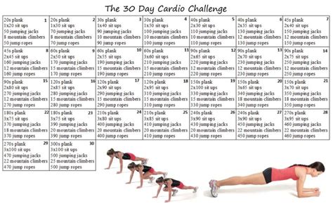 Cardio Workout 30 Day Challenge