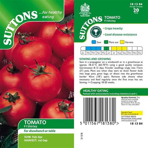 Suttons Tomato Shirley F1 Coolings Garden Centre
