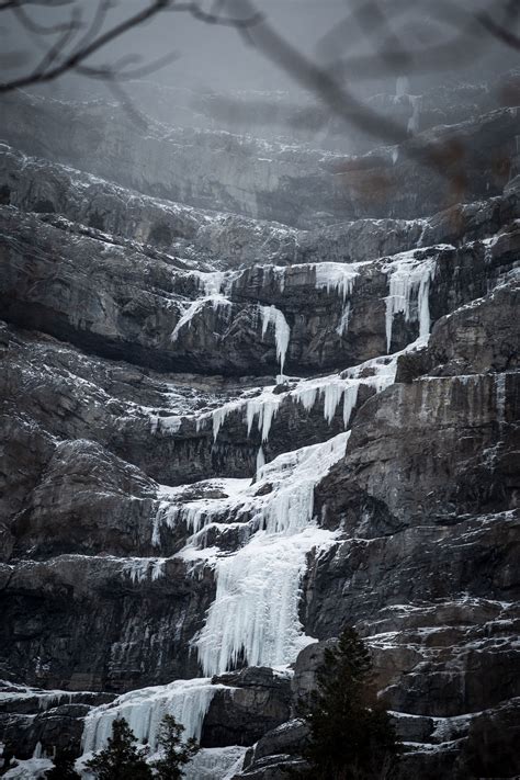 Icy Waterfall Waterfall Icy Photography