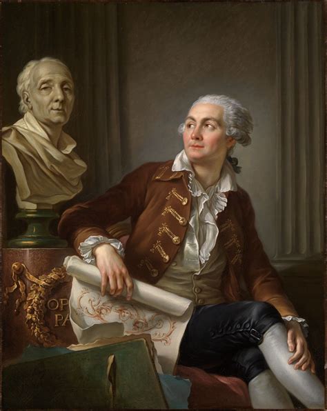 Bildnis Eines Herrn Mit Der Büste Des Denis Diderot Jean Simon