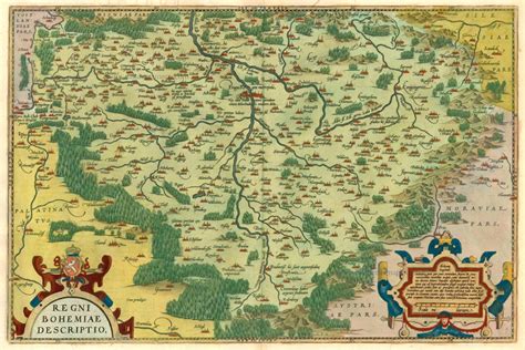Antique Map Of Bohemia By A Ortelius Sanderus Antique Maps Antique
