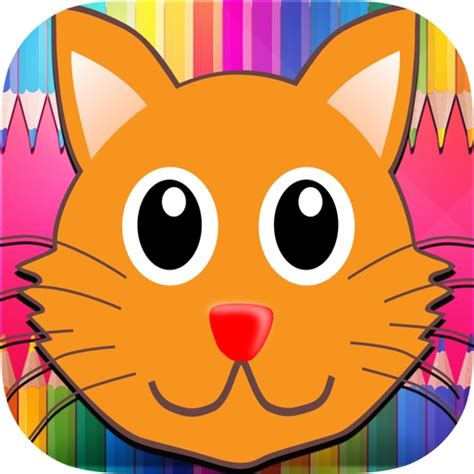 Cat Coloring Book Cute Cat Kitty Kitten Paint And Draw For Kid Boy
