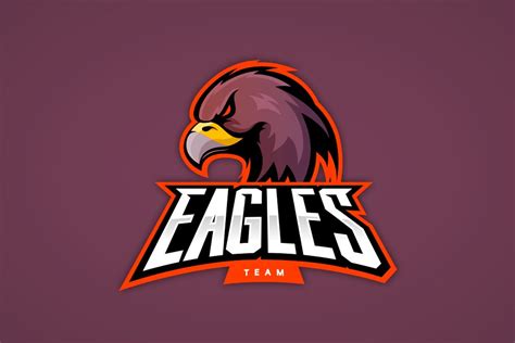 Eagle Mascot Sport Logo Design Custom Designed Illustrations ~ Creative Market