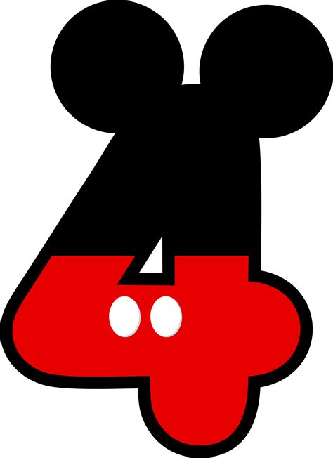 Number 2 Clipart Mickey Mouse Number 2 Mickey Mouse Transparent Free