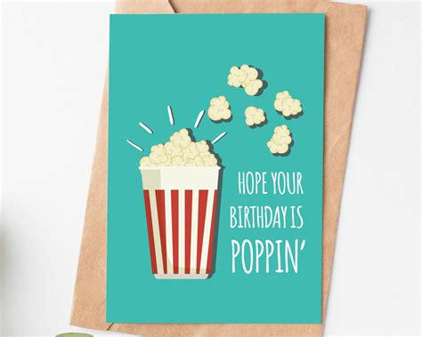 Hope Your Birthday Is Poppin Lustige Popcorn Etsy